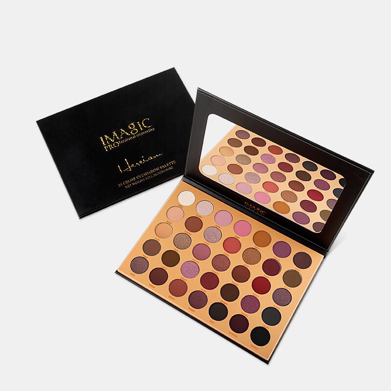 Imagic 35 Farger Nude Matt Eyeshadow Palette Glitter Vanntett Langvarig Øyenskyggepalett