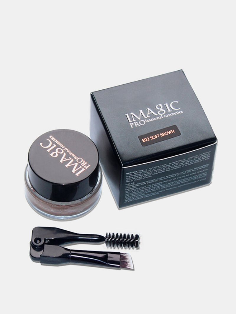 Imagic Professional Eyebrow Gel 6 Colors Enhancer Cream Brush Makeup Set