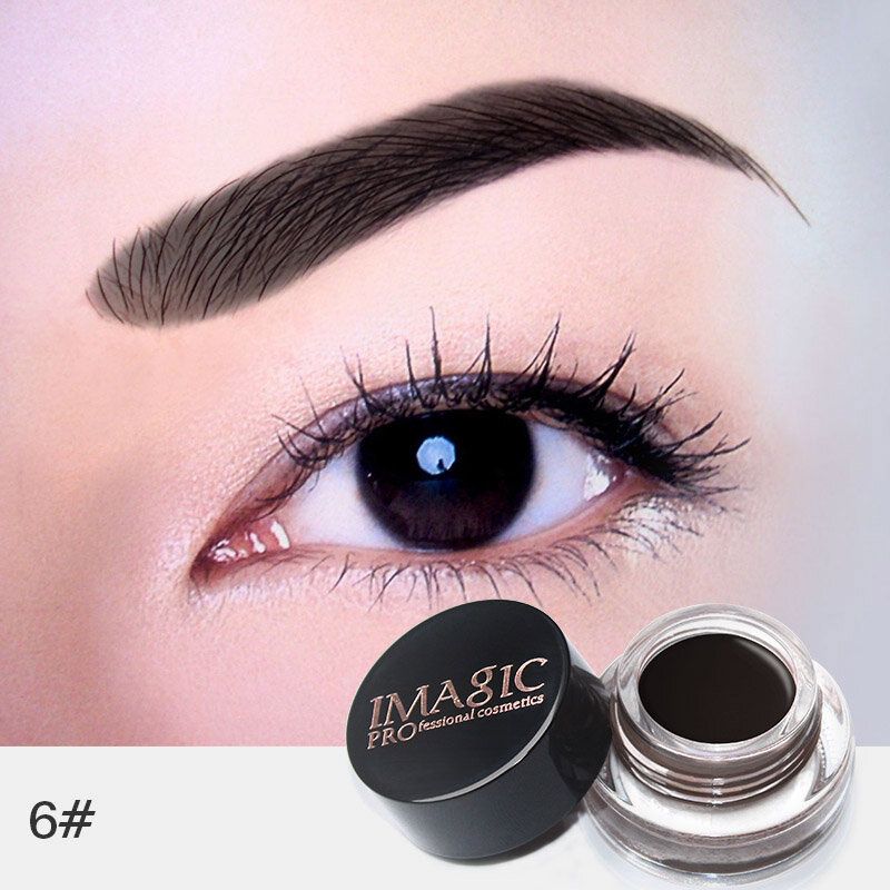 Imagic Professional Eyebrow Gel 6 Colors Enhancer Cream Brush Makeup Set