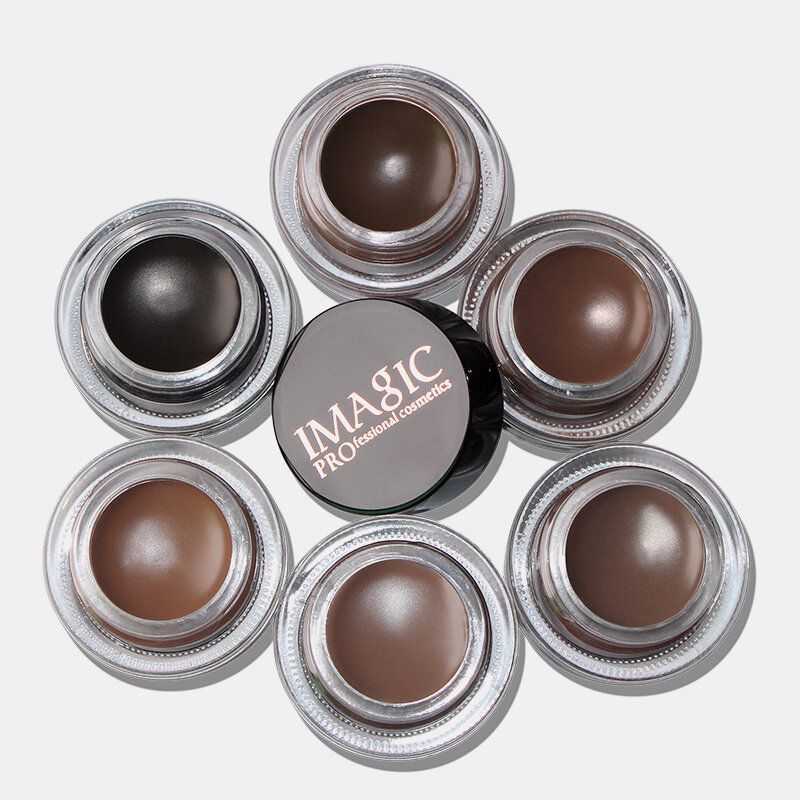 Imagic Professional Eyebrow Gel 6 Colors Enhancer Cream Brush Makeup Set