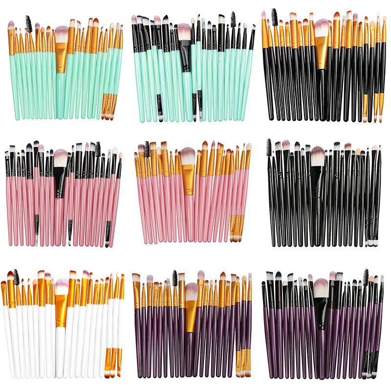 La Milee 20/5 Stk Makeup Brushes Set Eye Shadow Foundation Powder Eyeliner Øyenvippe Lip Make Up Brush Kosmetisk Skjønnhetsverktøysett Hot