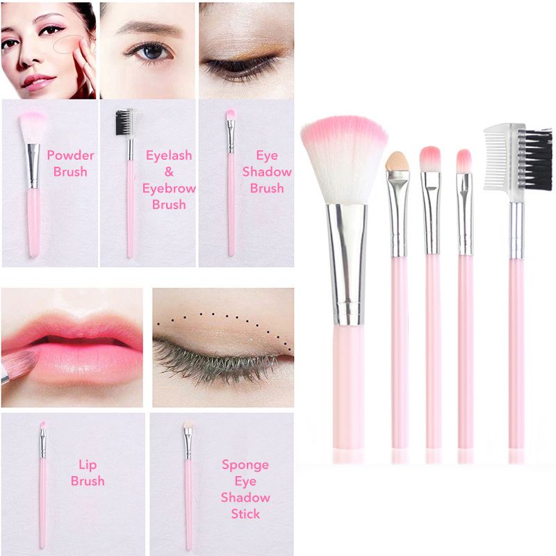 La Milee 20/5 Stk Makeup Brushes Set Eye Shadow Foundation Powder Eyeliner Øyenvippe Lip Make Up Brush Kosmetisk Skjønnhetsverktøysett Hot