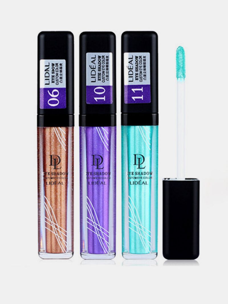 Lideal Liquid Eyeshadow Makeup Glitter Eyes Vanntette Pigmenter Hvitt Gull Farge Shimmer Merke Eye S