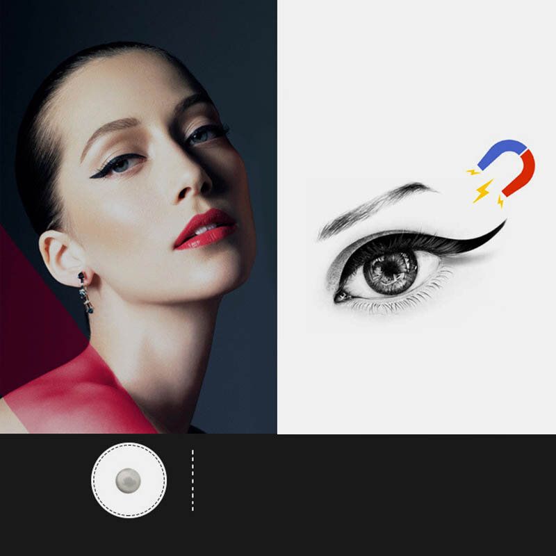 Magnetisk Falske Øyevippesett Spesial Eyeliner Flytende Enkel Fjerning Varig Sminke