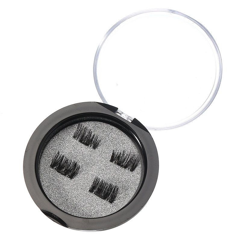 Magnetiske Øyevipper Gjenbrukbare Ultratynne Svart Tykkere 3d Magnet False Lash Makeup