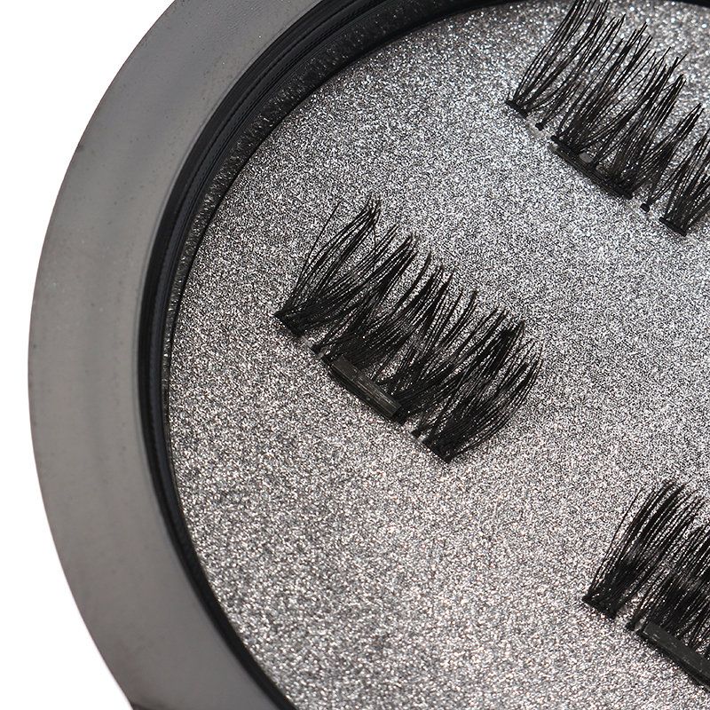 Magnetiske Øyevipper Gjenbrukbare Ultratynne Svart Tykkere 3d Magnet False Lash Makeup