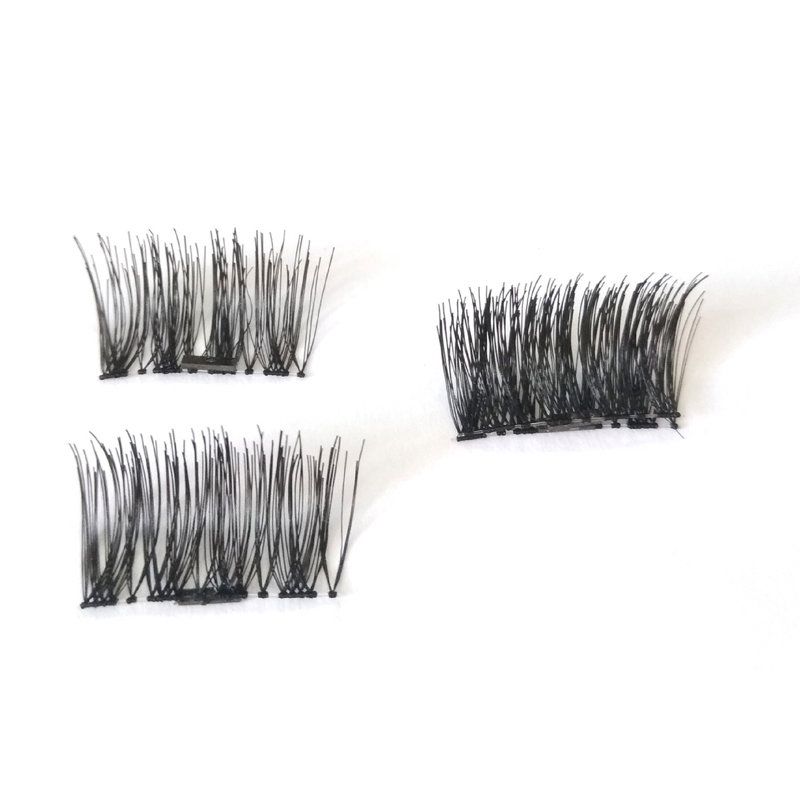 Magnetiske Øyevipper Gjenbrukbare Ultratynne Svart Tykkere 3d Magnet False Lash Makeup