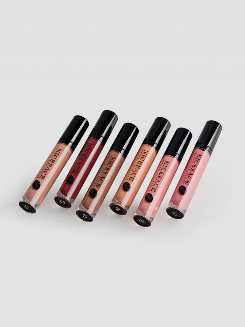 Matt Fløyel Lipgloss Nonstick Cup Flytende Leppestift Vanntett Langvarig Lip Cosmetic