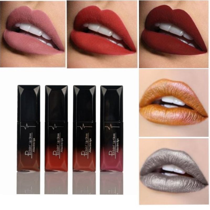 Matt Lip Gloss Lipstick Flytende Fuktighetsgivende Langvarig Vanntett Lepper Makeup 6 Farger