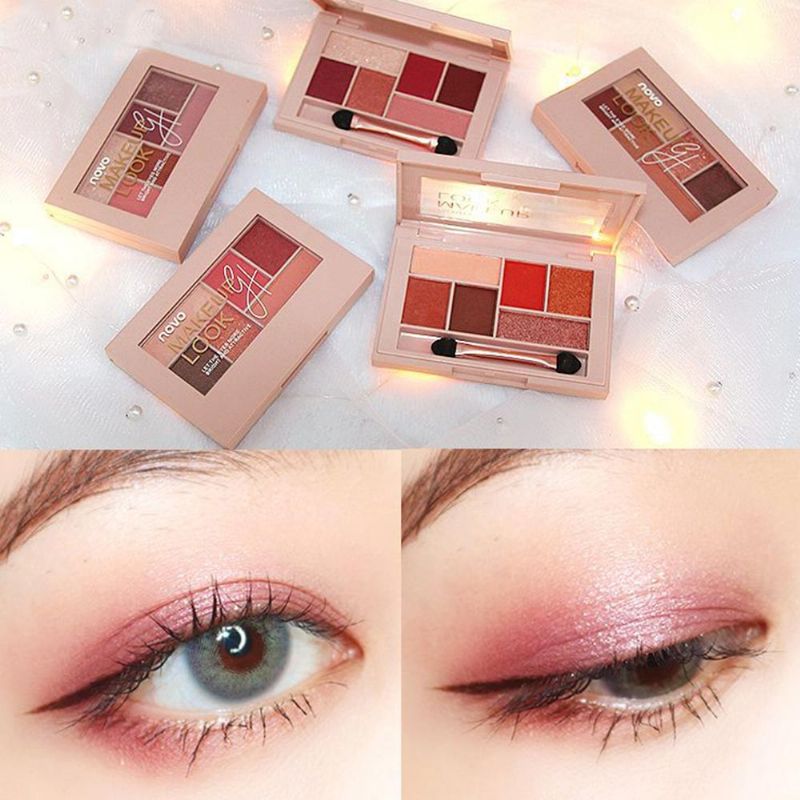 Matte Ground Eye Shadow Disc Silky Six Eyeshadow Pearl Light Matt Color Eye Make-up Tool For Nybegynnere