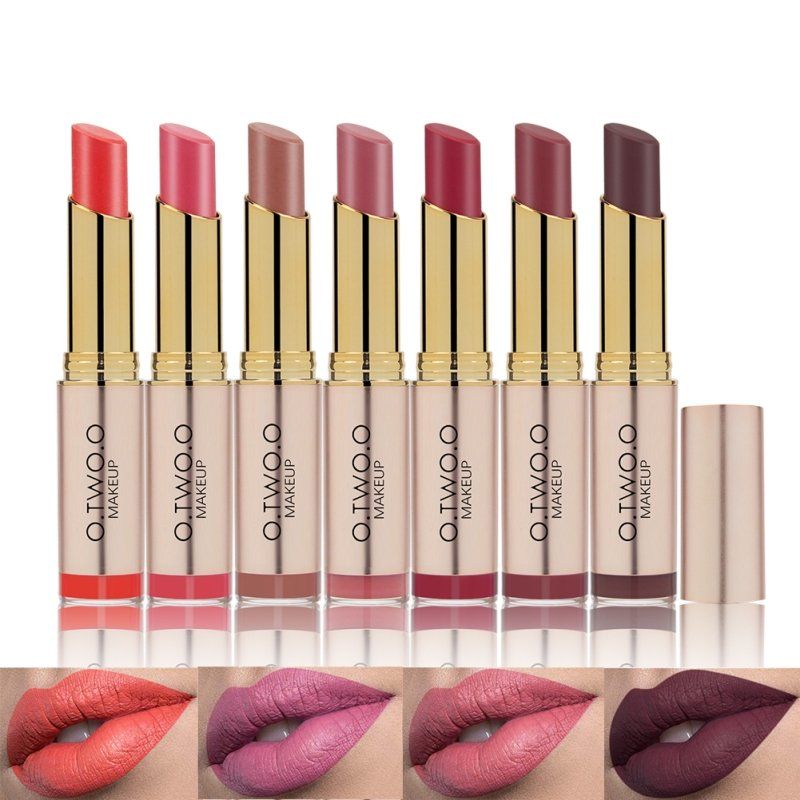 Matte Lipstick Makeup Long Lasting Lips Moisturizing Cosmetics