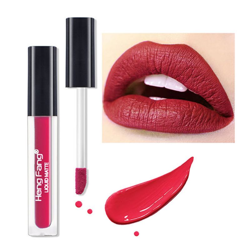 Matte Liquid Lipstick Lips Gloss Makeup Kosmetisk Langvarig Vanntett