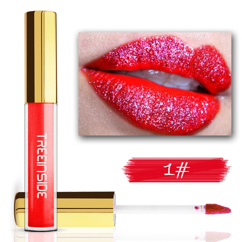 Mermaid Liquid Lipstick Colorful Glitter Lip Gloss Langvarig Lips Makeup