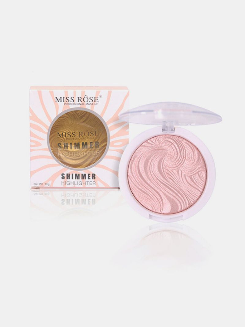 Miss Rose Face Highlighter Make Up Palette Vanntett White Gold Shimmer Brighten Powder Glow Kit