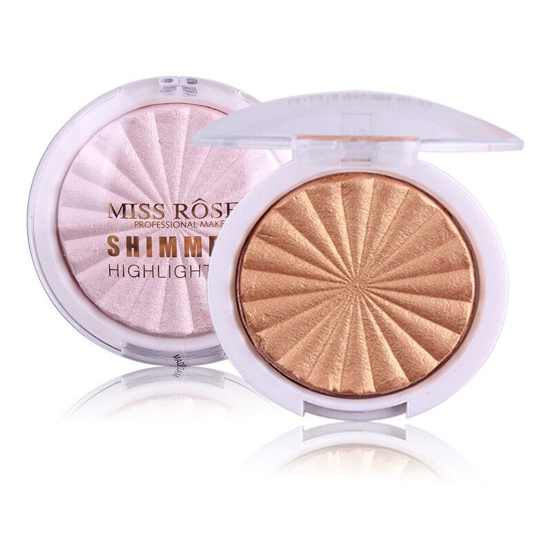 Miss Rose Highlighter Makeup Palett White Gold Shimmer Glow Brightening Powder Cosmeti