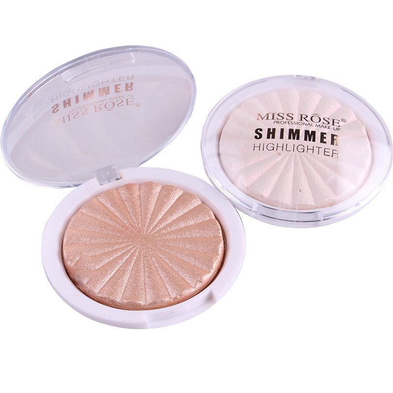 Miss Rose Highlighter Makeup Palett White Gold Shimmer Glow Brightening Powder Cosmeti