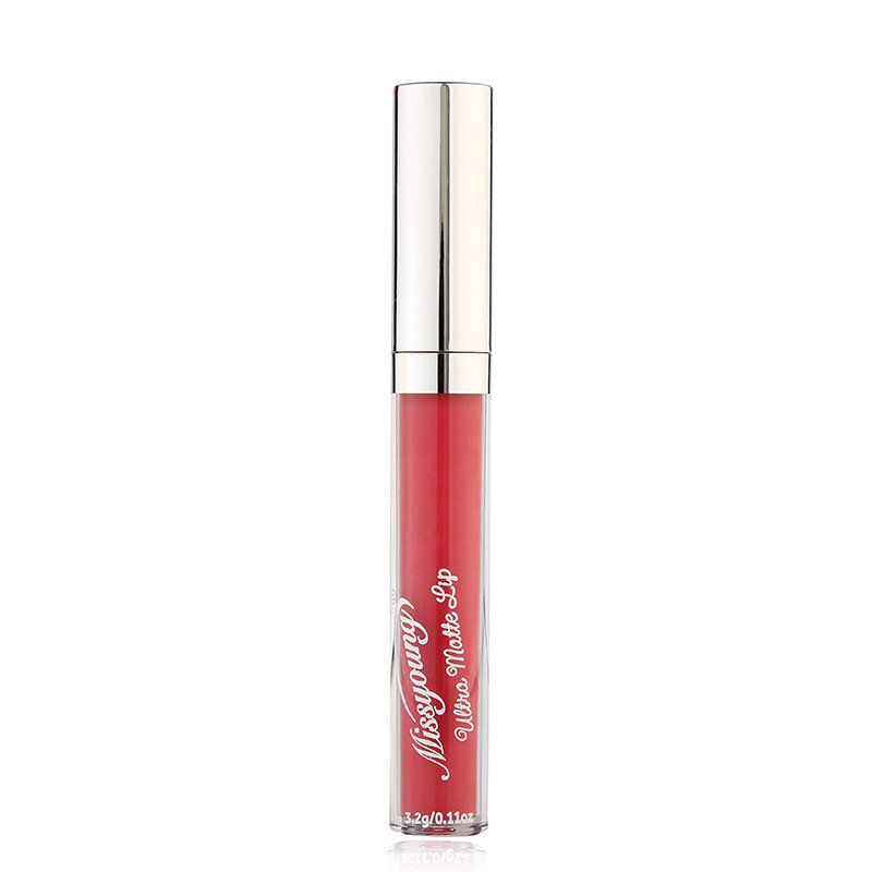 Missyoung Matt Flytende Leppestift Fløyel Nakenpigment Lepper Tint Skjønnhet Sexy Metallic Lip Gloss