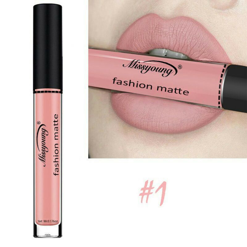 Missyoung Matte Liquid Lipstick Lip Gloss Lips Makeup Vanntett Langvarig Lip