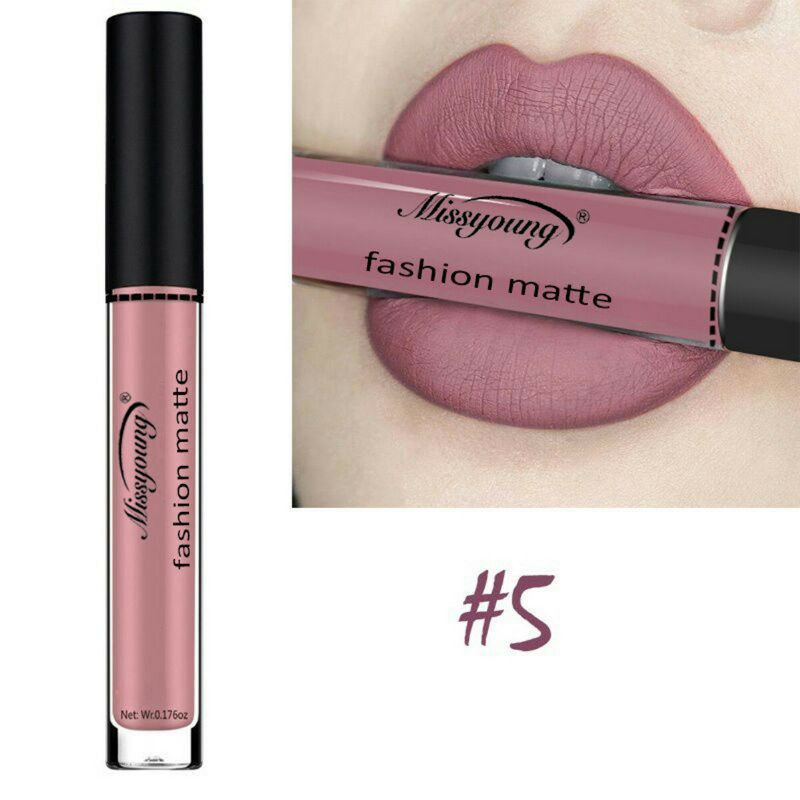 Missyoung Matte Liquid Lipstick Lip Gloss Lips Makeup Vanntett Langvarig Lip