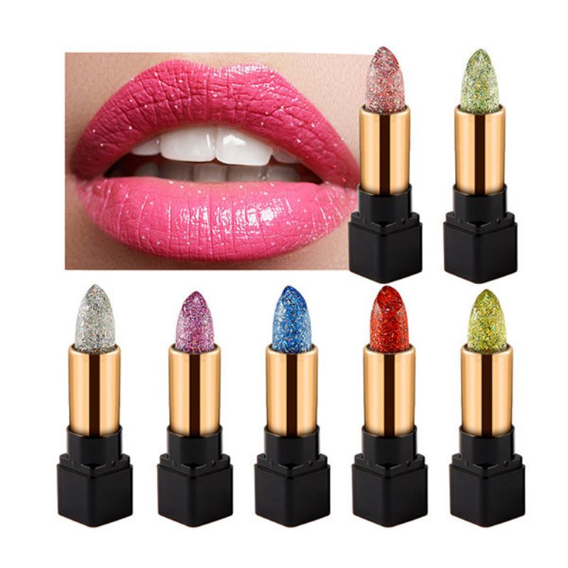 Niceface Diamond Lipstick Lips Makeup Color Changing Effect Vanntett Langvarig Fuktighet