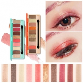 Novo Ten Color Eye Shadow Palette Langvarig Øyenskygge Øyenskyggesett Jenter Øyensminke Skjønnhet