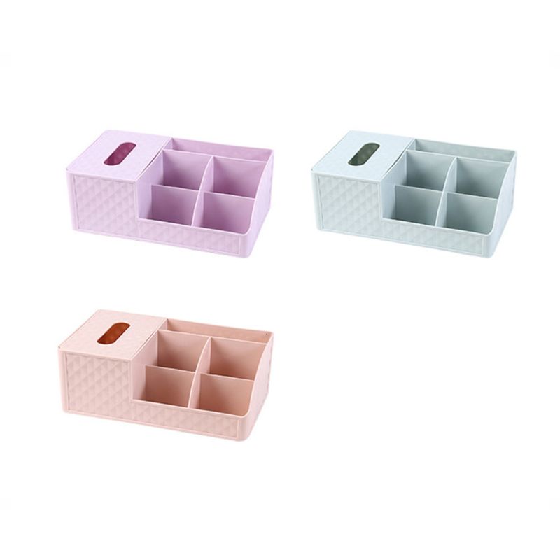 Office Desktop Makeup Organizer Diverse Oppbevaringsholder For Serviettboks