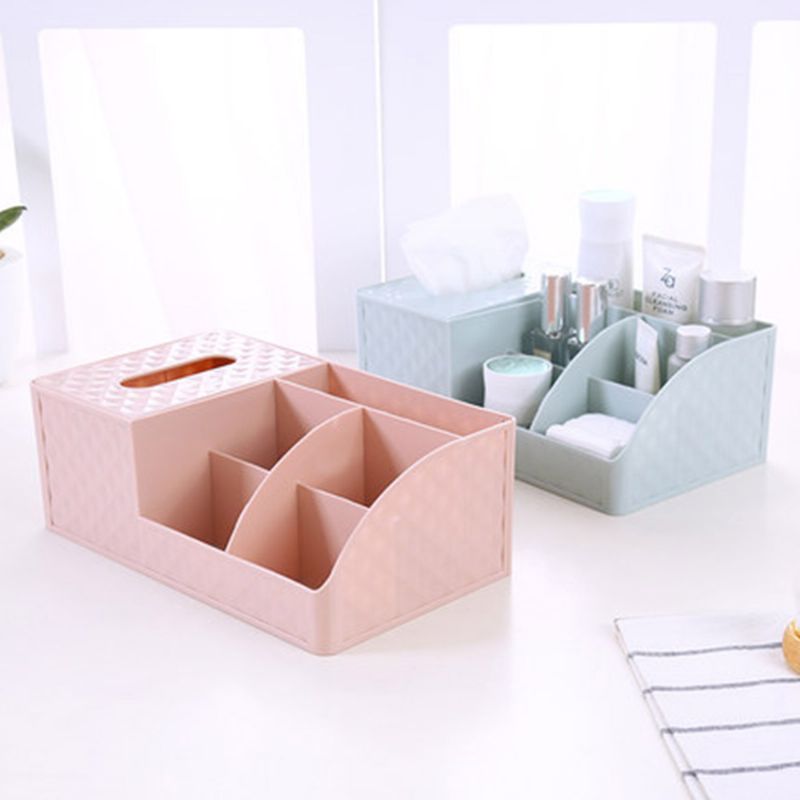 Office Desktop Makeup Organizer Diverse Oppbevaringsholder For Serviettboks