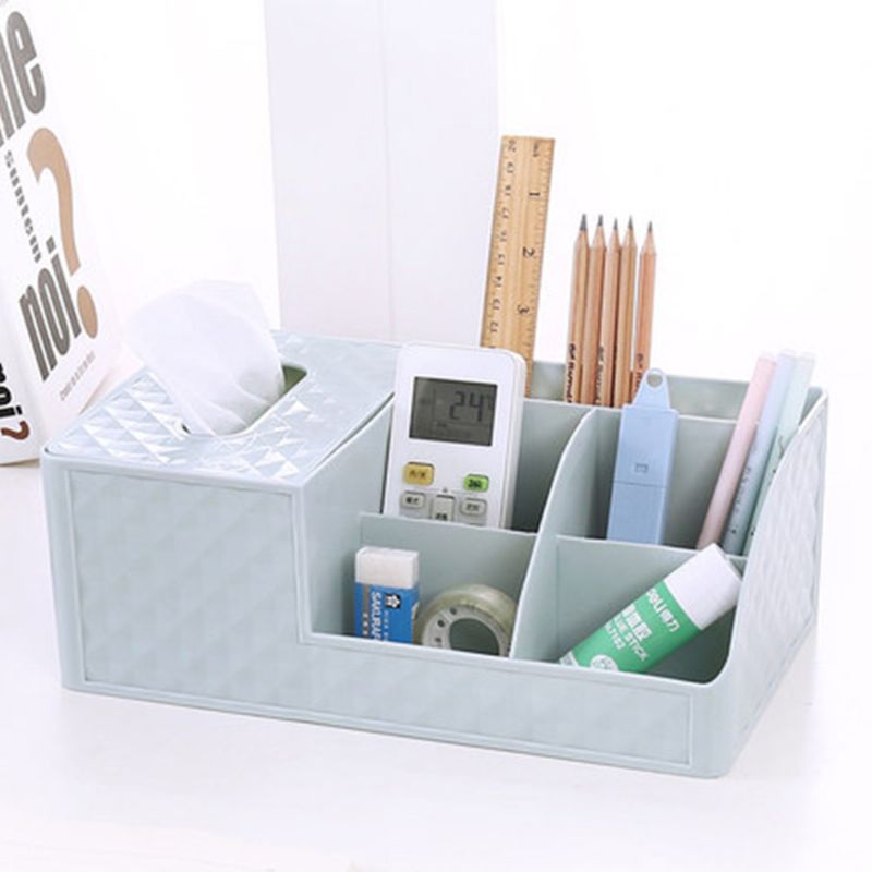 Office Desktop Makeup Organizer Diverse Oppbevaringsholder For Serviettboks