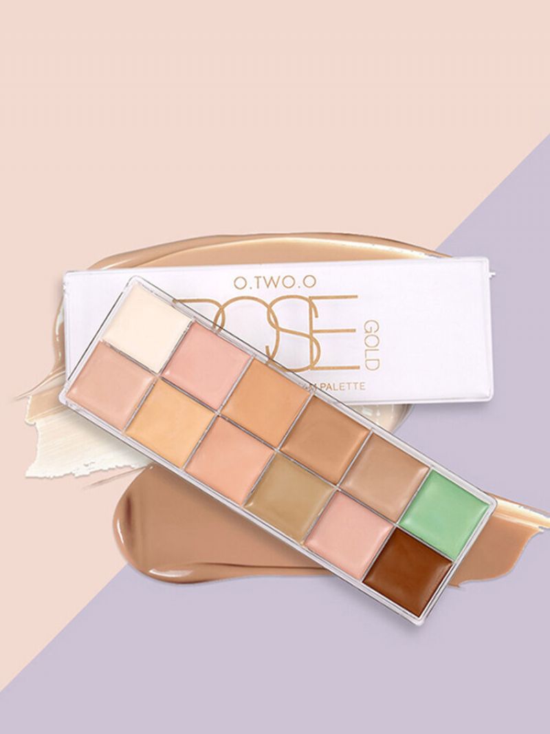 O.two.o 12 Farger Makeup Concealer Palette Contour Acne Cover Cream Langvarig Vanntett