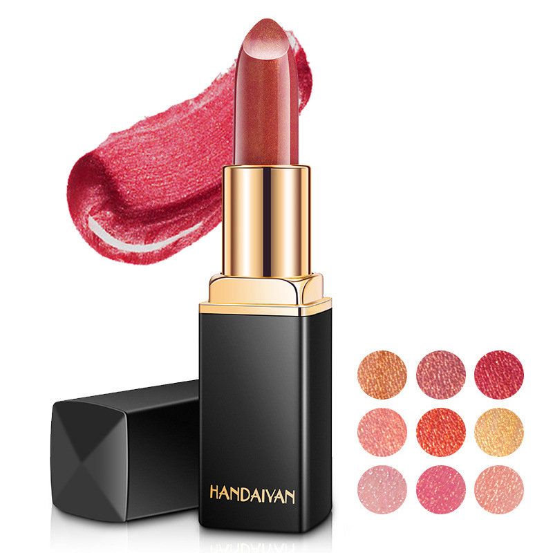 Pearlescent Temperature Lipstick Langvarig Metal Shimmer Lip Stick Moisturizing Lip Cosmetic