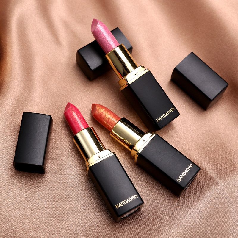 Pearlescent Temperature Lipstick Langvarig Metal Shimmer Lip Stick Moisturizing Lip Cosmetic