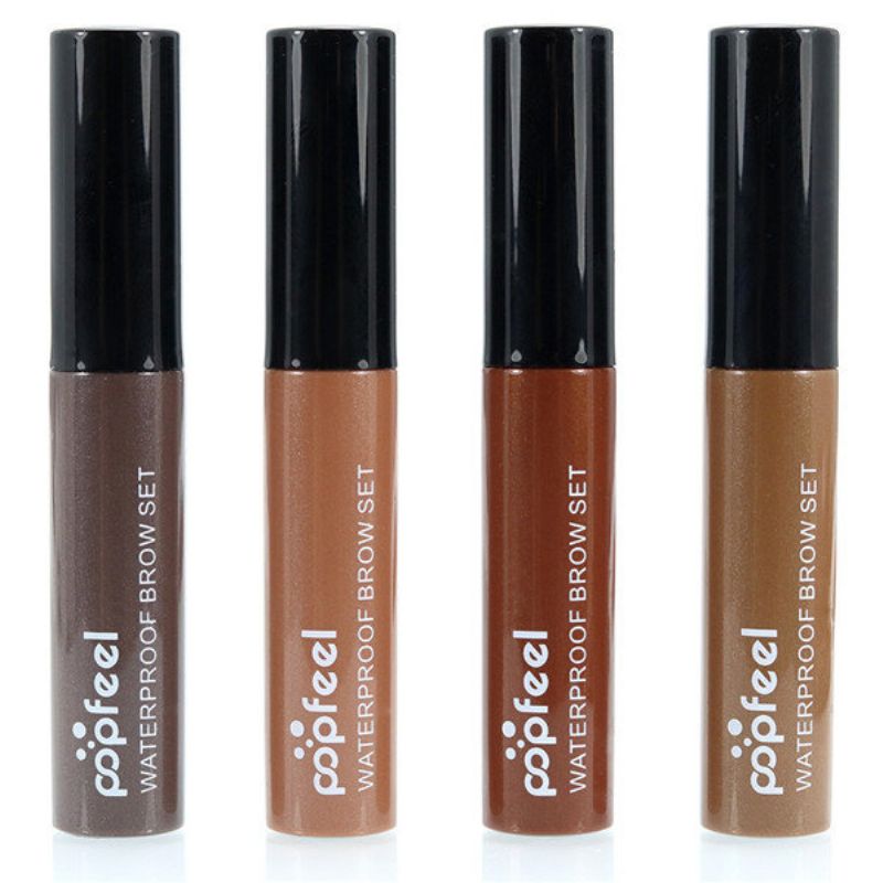 Popfeel Eyebrow Enhancer Gel Vanntett Langvarig Øyesminke Farget Brun Svart Kaffe 4 Farger