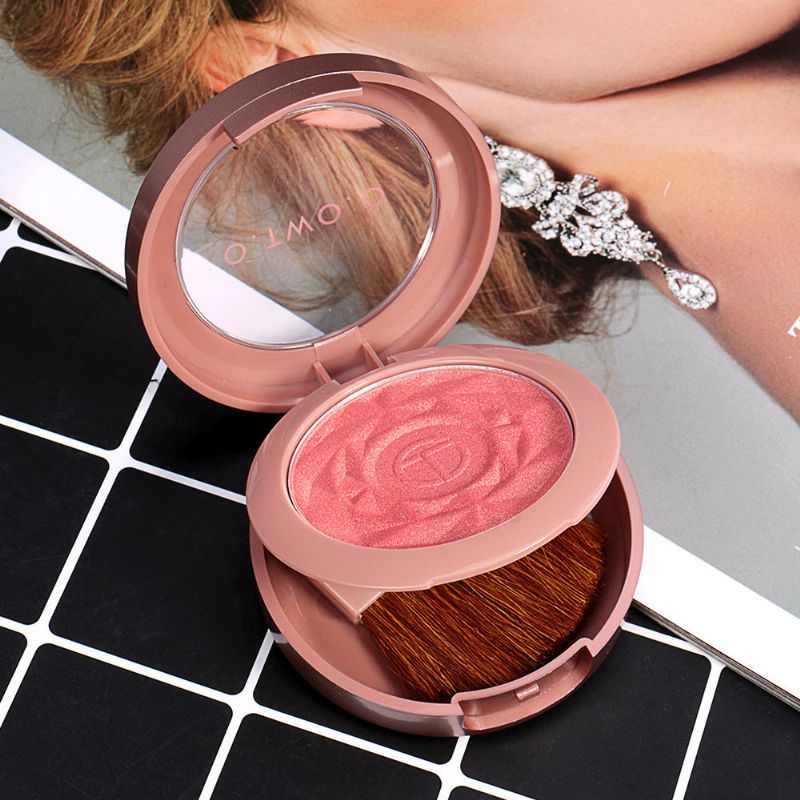 Rose Makeup Blush Langvarig Ansiktsrouge Lett Å Farge Lyse Opp Ansiktet Fin Powder Peach