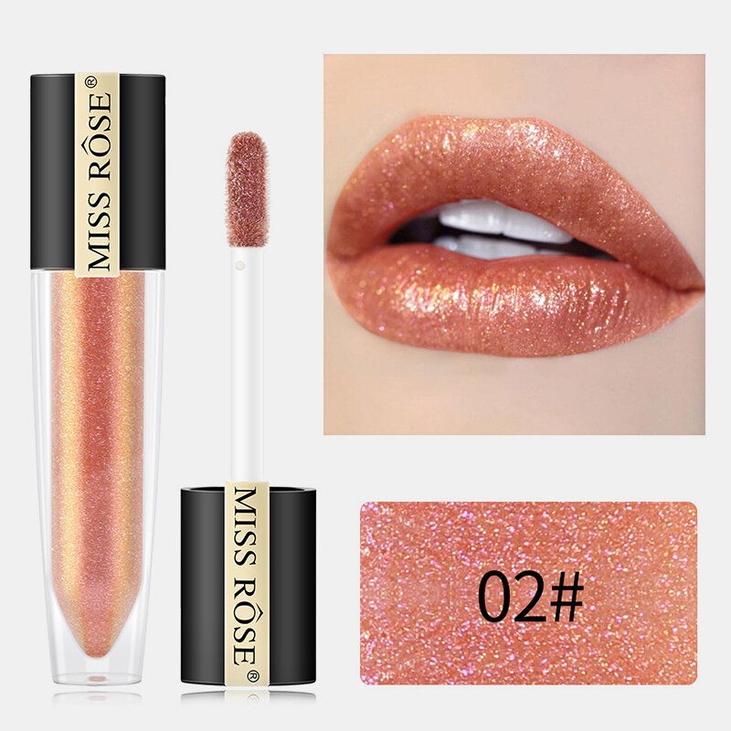 Shimmer Lip Gloss Vanntett Flytende Lipstick Moisturizer Polarized Cosmetic Pearl Glitter Lip Plumpe