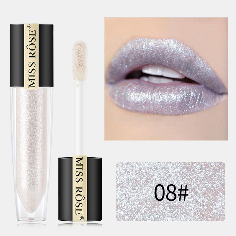 Shimmer Lip Gloss Vanntett Flytende Lipstick Moisturizer Polarized Cosmetic Pearl Glitter Lip Plumpe