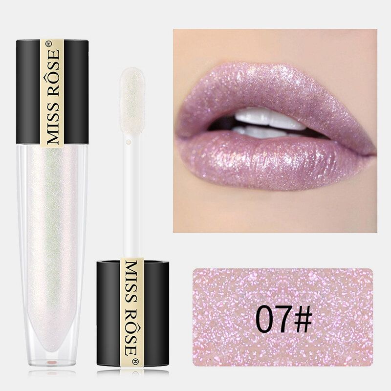 Shimmer Lip Gloss Vanntett Flytende Lipstick Moisturizer Polarized Cosmetic Pearl Glitter Lip Plumpe