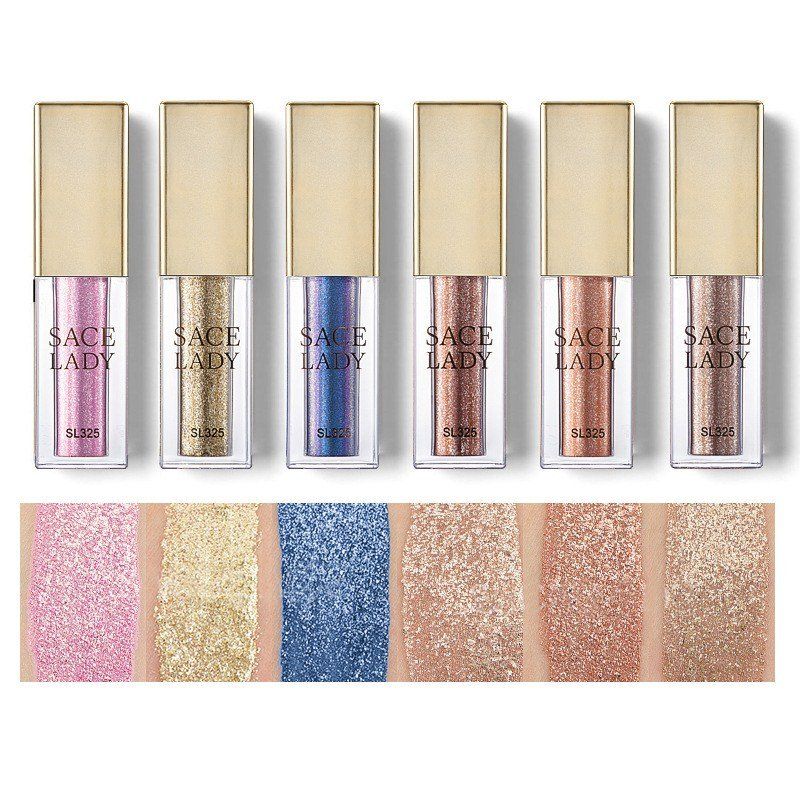 Shimmer Liquid Eyeshadow Langvarig Øyenskygge Vanntett Diamond Glitter Eye Shadow For Beauty