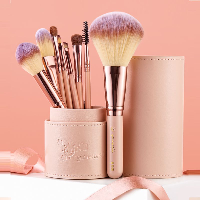 Sminkebørsteverktøysett Kosmetisk Pulver Øyenskygge Foundation Blush Blending Beauty Sminkebørste Med Sminkebørsteholdere