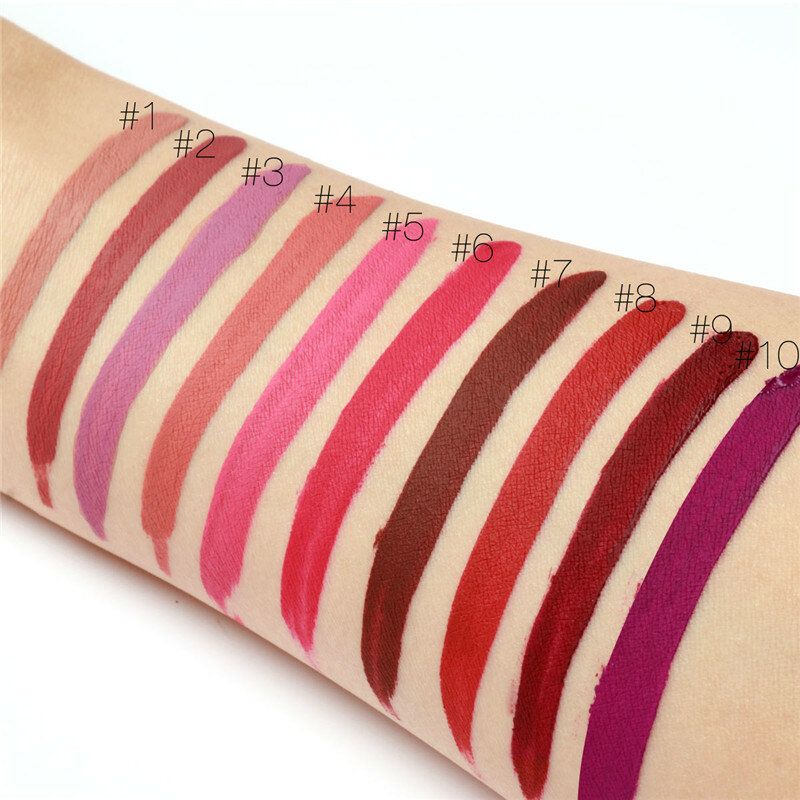 Ubub Matte Lip Gloss Vannfast Beauty Makeup Flytende Leppestift 10 Farger