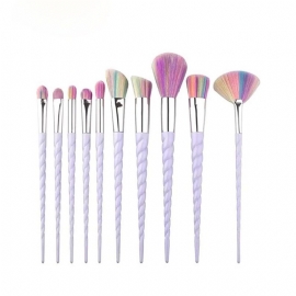 Unicorn Makeup Brushes Sett Pretty Eyeshadow Blending Foundation Powder Blush 5 Stk 10 Stk