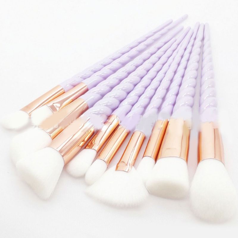 Unicorn Makeup Brushes Sett Pretty Eyeshadow Blending Foundation Powder Blush 5 Stk 10 Stk