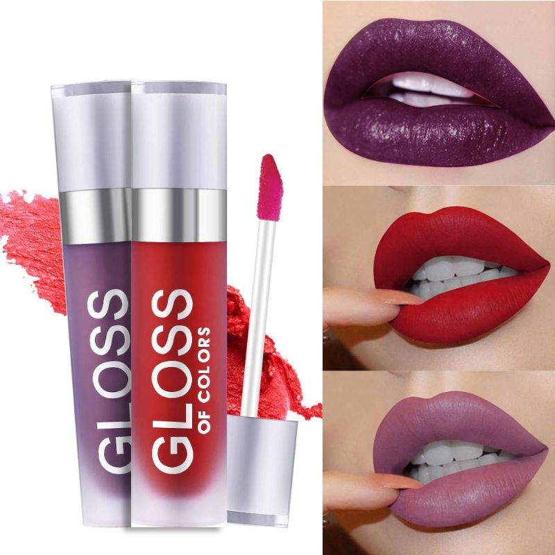 Velvet Matte Langvarig Lip Glaze Pearlescent Glitter Lip Gloss Anti-stick Cup Flytende Lipstick