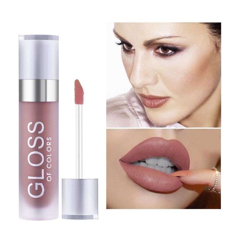 Velvet Matte Langvarig Lip Glaze Pearlescent Glitter Lip Gloss Anti-stick Cup Flytende Lipstick