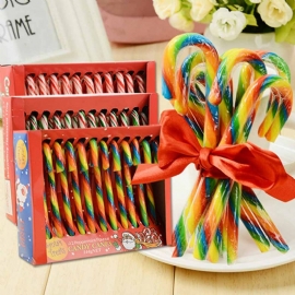 Candy Cane Gaveeske Til Påskedag Regnbuefarge Lollipop Creative Present Multiple Smak
