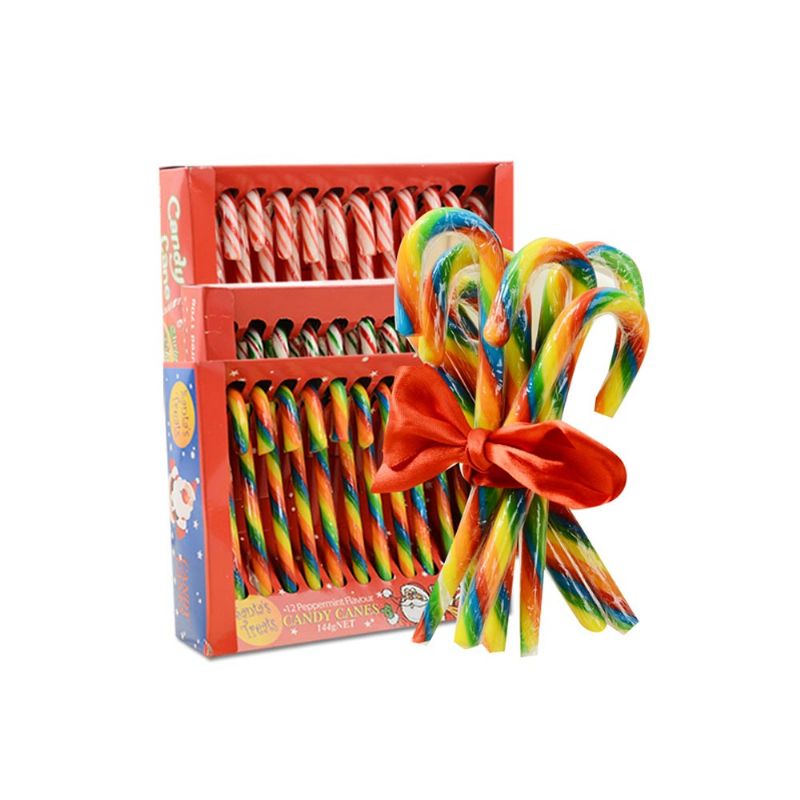 Candy Cane Gaveeske Til Påskedag Regnbuefarge Lollipop Creative Present Multiple Smak