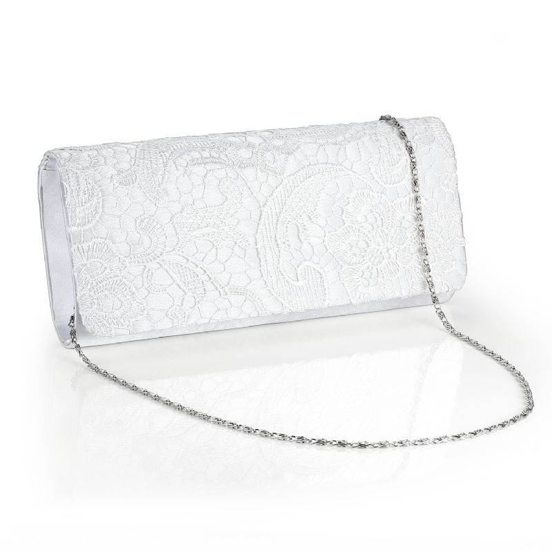 2023 Creative Lace Silke Satin Middagsbag Populær Dame Clutch Bag Brudepikeveske