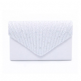 2023 Elegant Clutch Rhinestone Dekorativ Dame Kveldsskulderveske Hudvennlig Sateng Polyester Fancy Kosmetisk Håndveske For Kvinner