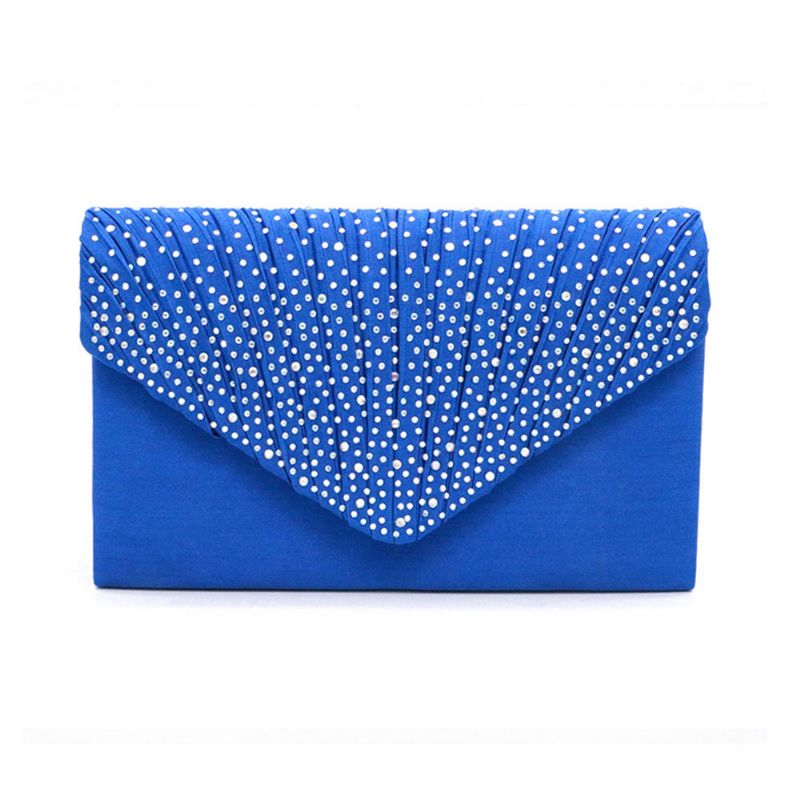 2023 Elegant Clutch Rhinestone Dekorativ Dame Kveldsskulderveske Hudvennlig Sateng Polyester Fancy Kosmetisk Håndveske For Kvinner