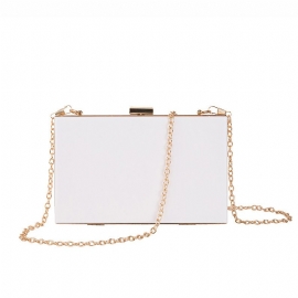 2023 Kvinne Akryl Box Transparent Messenger Mini Bankett Clutch Evening Bag