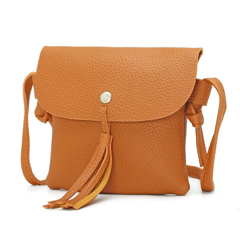 4 Stk Pu-skinn Pure Color Crossbody-veske Clutch Lommebokkortholder